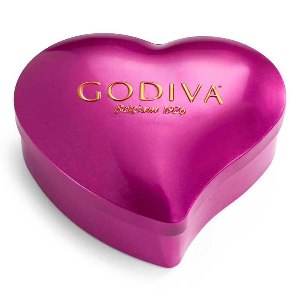 imageGodiva Masterpiece Heart Chocolate Gift Tin Assorted Milk amp Dark Chocolate with Ganache amp Caramel Valentines Day Keepsake Gift for Her 20pcChocolate