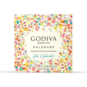 Godiva Chocolatier Limited Edition Goldmark Celebrations Assorted Cake Inspired Chocolate Gift Box, for Birthday, Thank You, Anniversary, Congratulations Gift Basket, Milk and Dark Chocolate, 18pc