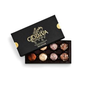 Godiva Signature Truffle Gift Box, Belgian Dark and Milk Chocolates with Ganache Center, Gourmet Gift for Birthdays, Holidays, Kosher, 24 Pc(Signature)