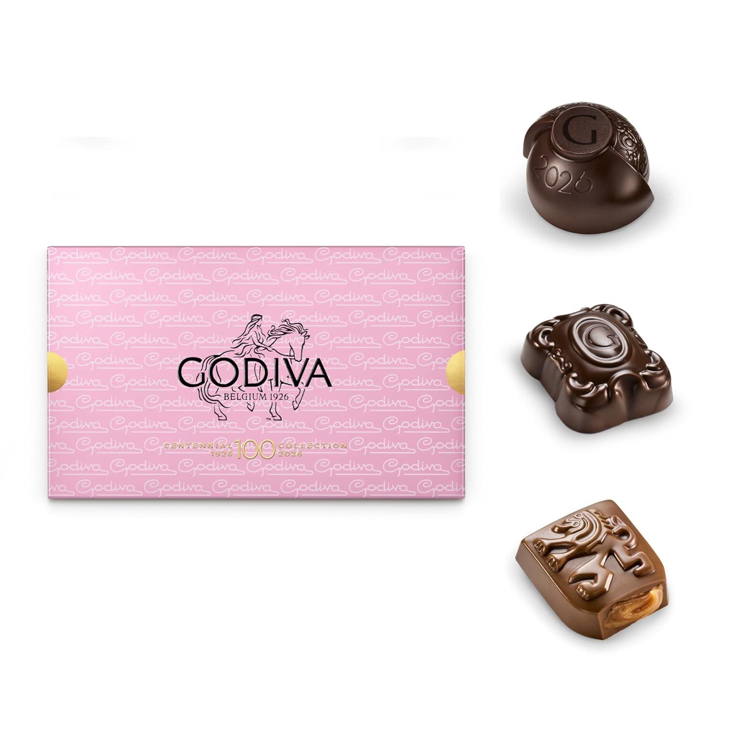 imageGodiva Centennial Collection Chocolate Gift Box Limited Edition Belgian Dark amp Milk Chocolates Assortment 100th Anniversary Vintage Design Kosher 10 Pc