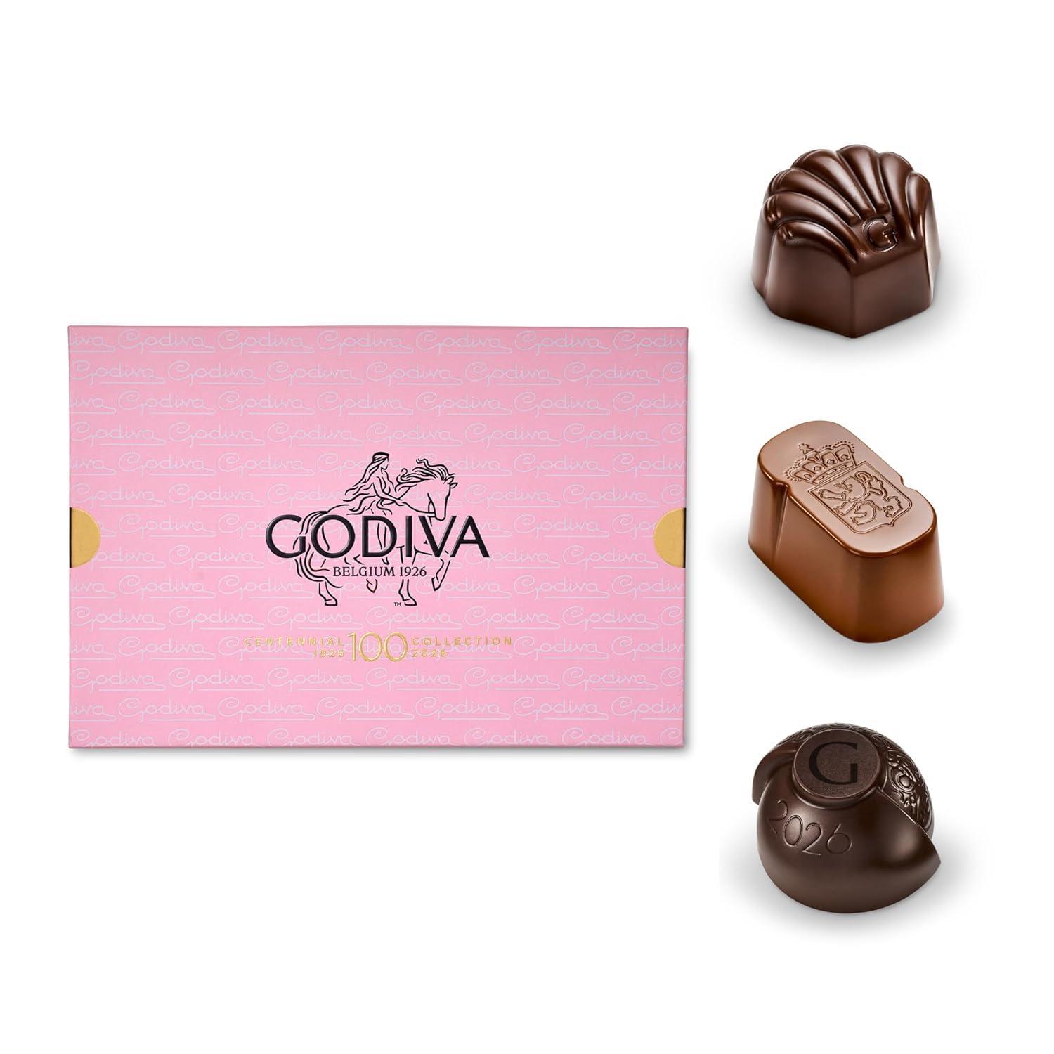 imageGodiva Centennial Collection Chocolate Gift Box Limited Edition Belgian Dark amp Milk Chocolates Assortment 100th Anniversary Vintage Design Kosher 20 Pc